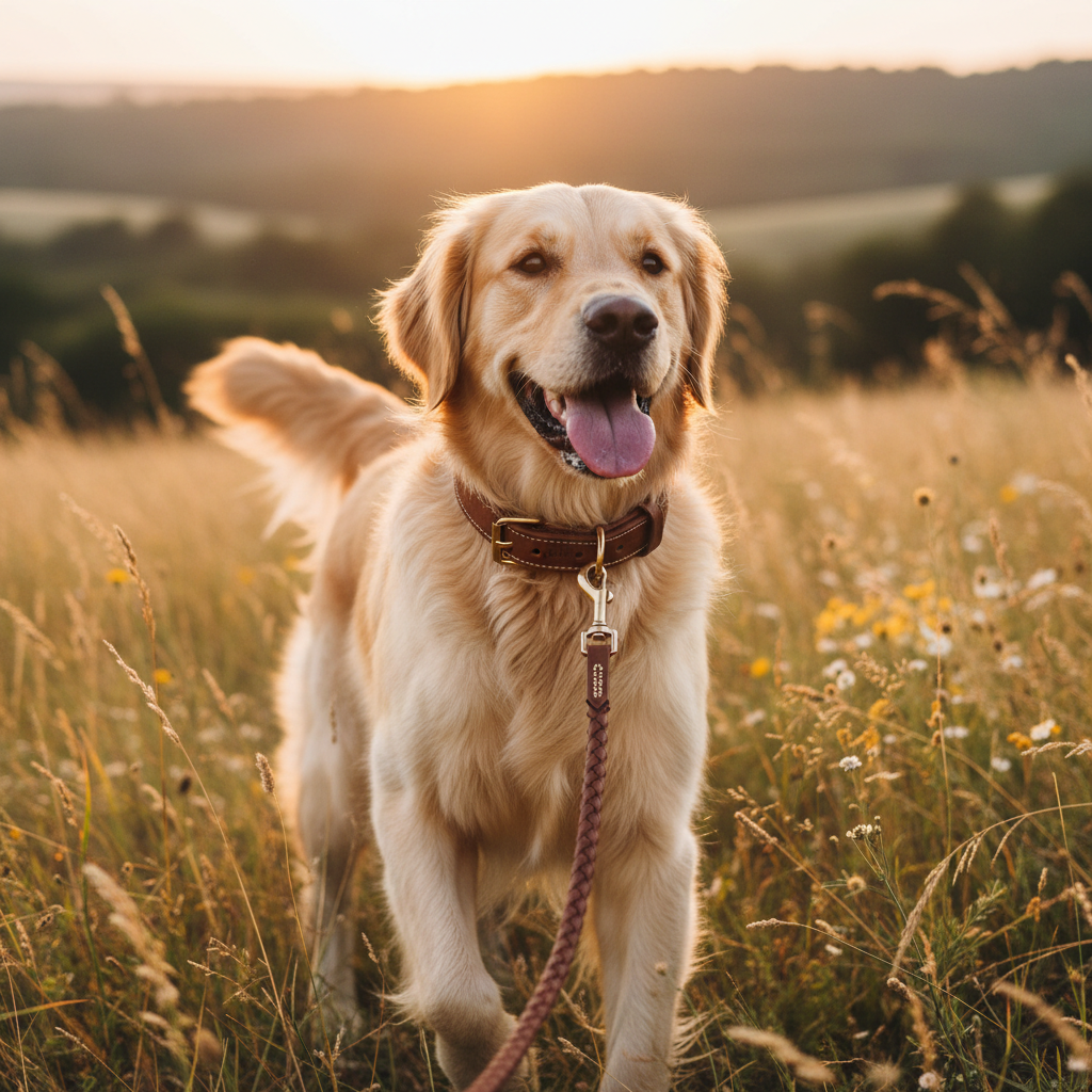 Dog Collar & Leash - Lifestyle